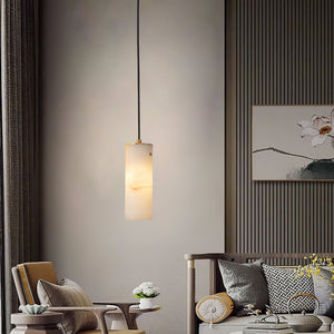 Nula Vertical Alabaster Pendant Light - Zonesus
