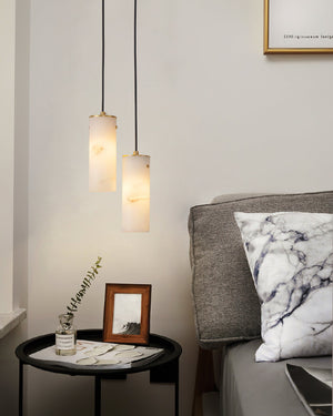Nula Vertical Alabaster Pendant Light - Zonesus