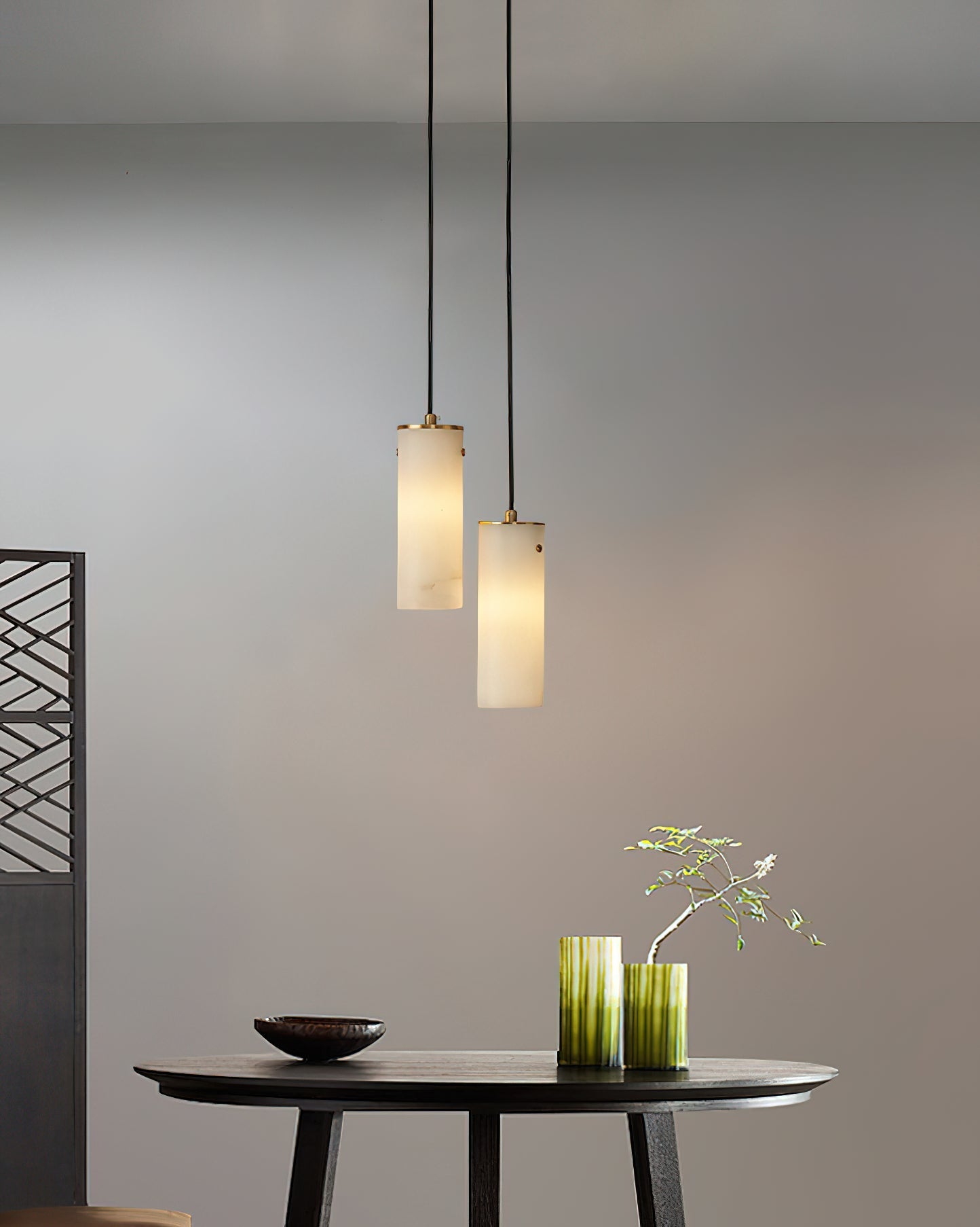 Nula Vertical Alabaster Pendant Light - Zonesus