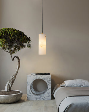 Nula Vertical Alabaster Pendant Light - Zonesus