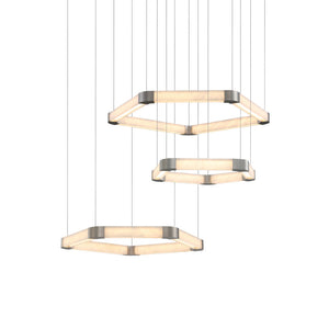 Ola Single Ring Alabaster Chandelier - Zonesus