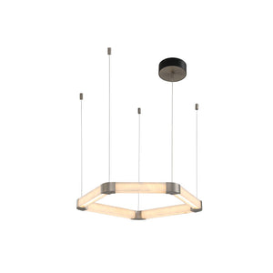 Ola Single Ring Alabaster Chandelier - Zonesus