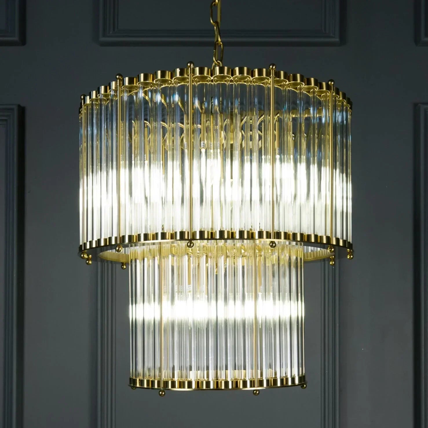 The Double Monza Chandelier – 2 Sizes Available - Zonesus