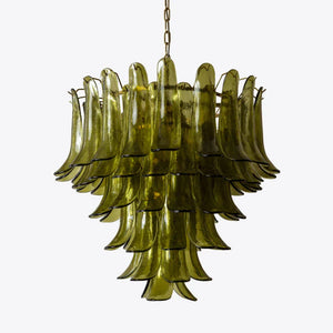 Green Petalo Murano Chandelier - Zonesus