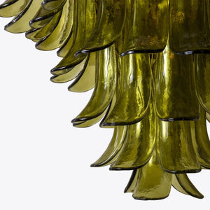 Green Petalo Murano Chandelier - Zonesus