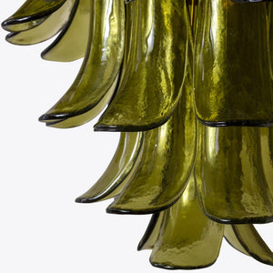 Green Petalo Murano Chandelier - Zonesus