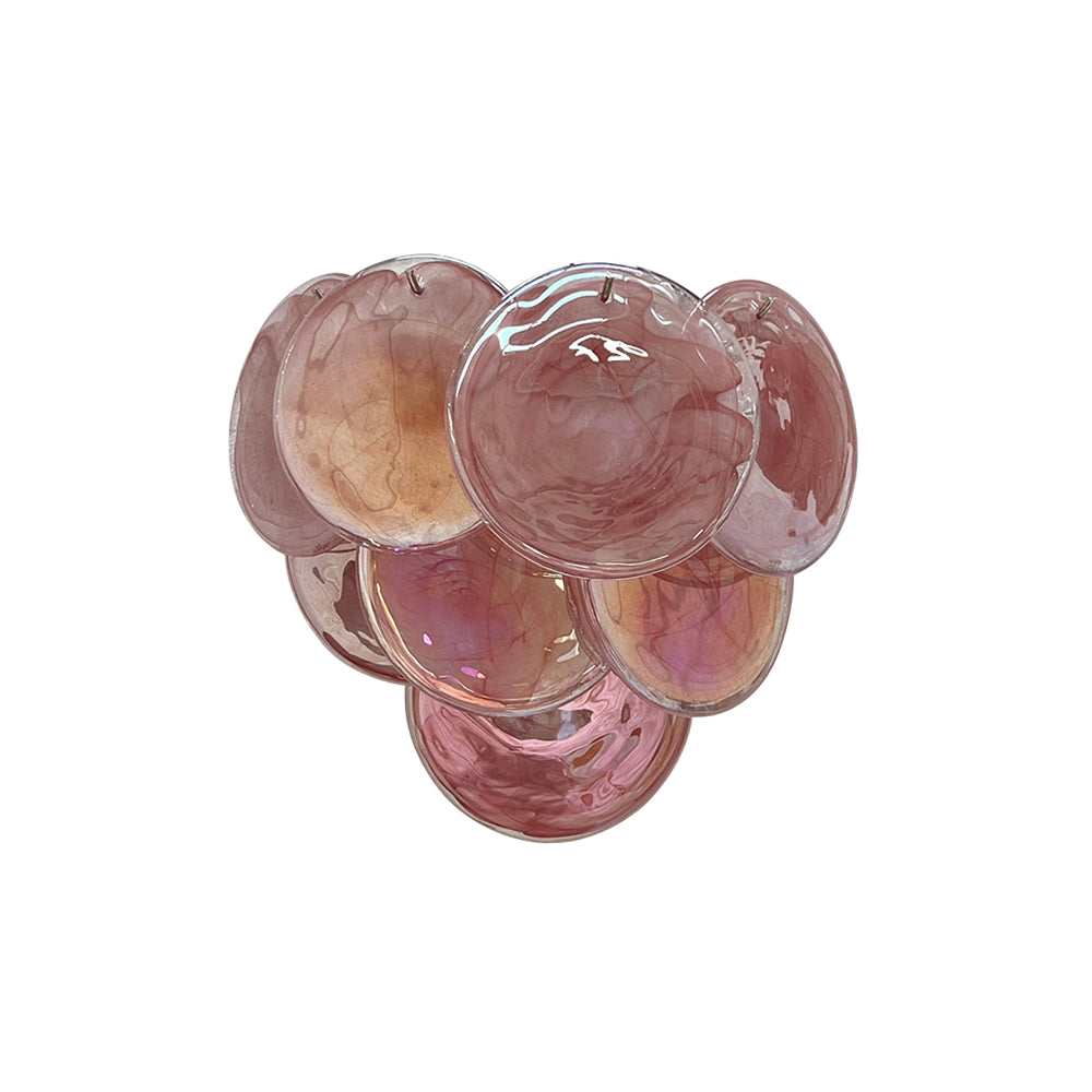 Pink Vintage Murano Glass Wall Lamp - Zonesus