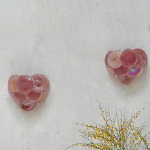 Pink Vintage Murano Glass Wall Lamp - Zonesus