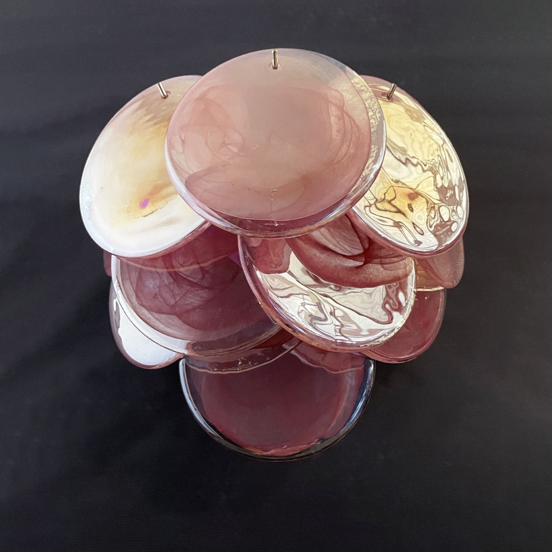 Pink Vintage Murano Glass Wall Lamp - Zonesus
