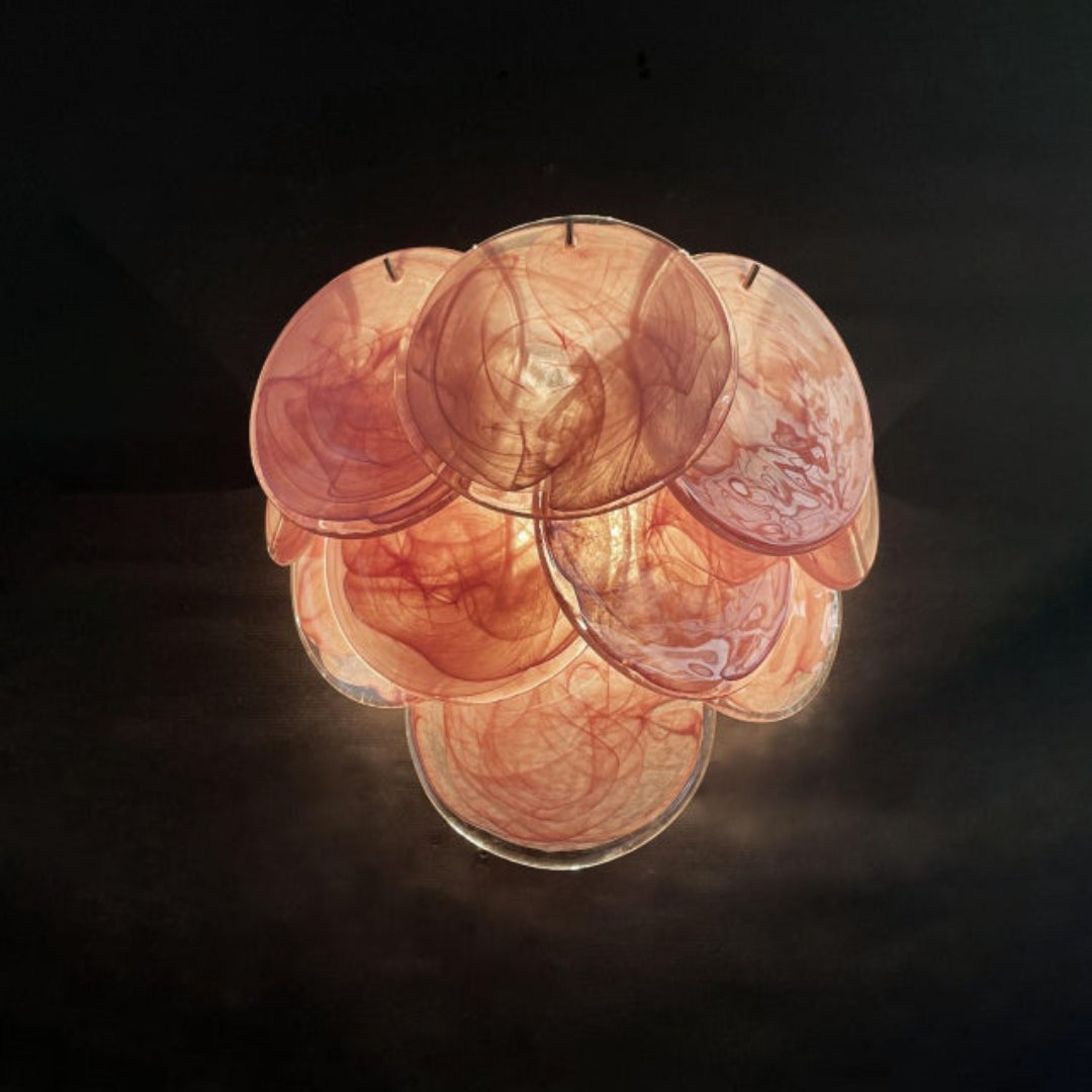 Pink Vintage Murano Glass Wall Lamp - Zonesus