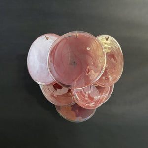 Pink Vintage Murano Glass Wall Lamp - Zonesus