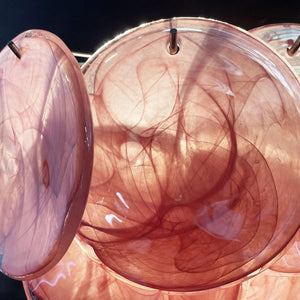 Pink Vintage Murano Glass Wall Lamp - Zonesus