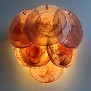 Pink Vintage Murano Glass Wall Lamp - Zonesus