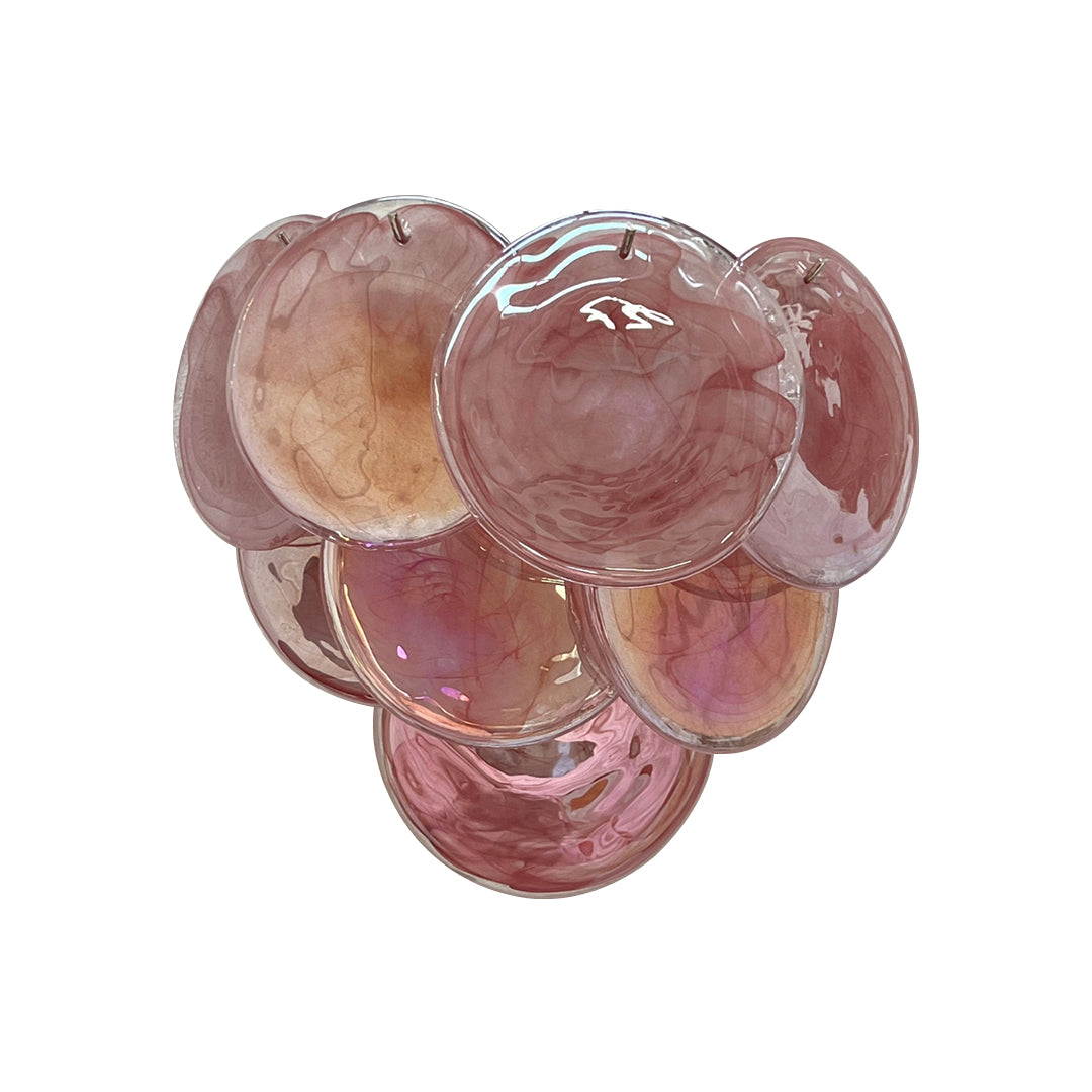 Pink Vintage Murano Glass Wall Lamp - Zonesus