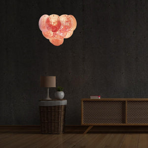 Pink Vintage Murano Glass Wall Lamp - Zonesus