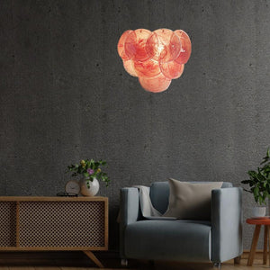 Pink Vintage Murano Glass Wall Lamp - Zonesus