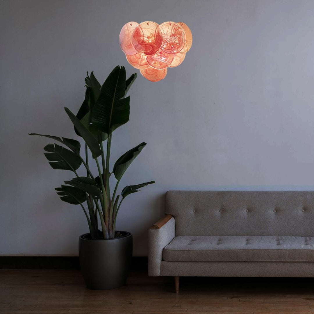 Pink Vintage Murano Glass Wall Lamp - Zonesus
