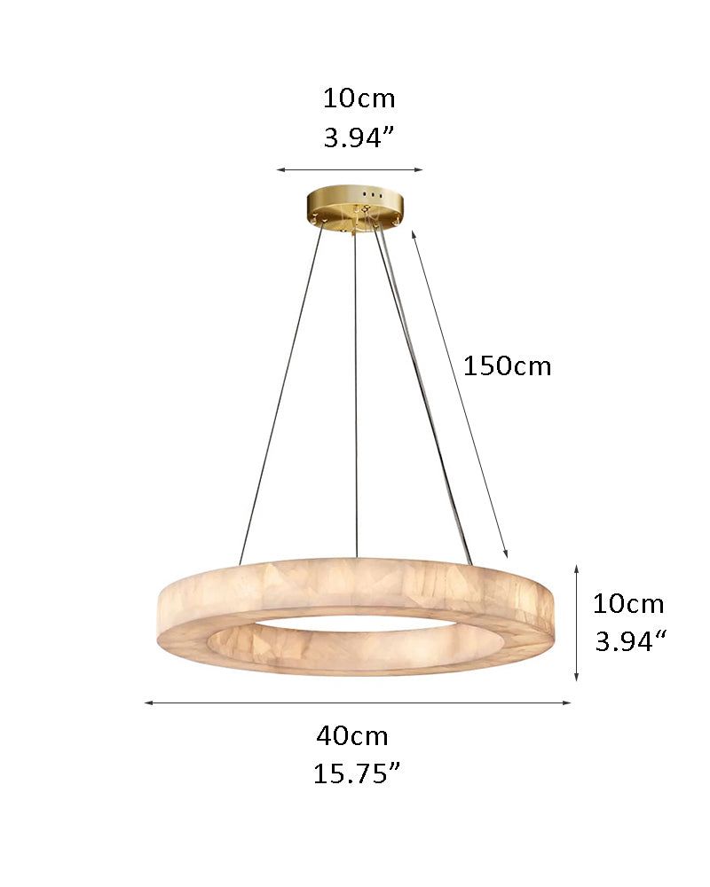 Vintage Rivage Round Calcite Alabaster Chandelier Collection Wide 31" 40" for foyer decor