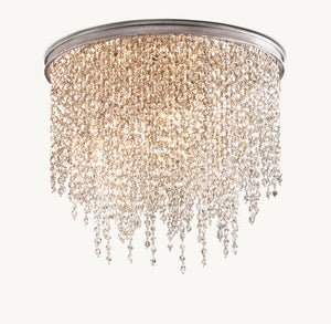 Athena Clear Crystal Flushmount 14"D - Zonesus