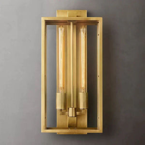 Backman Outdoor Square Lantern Bedroom Wall Sconce 21" - Zonesus