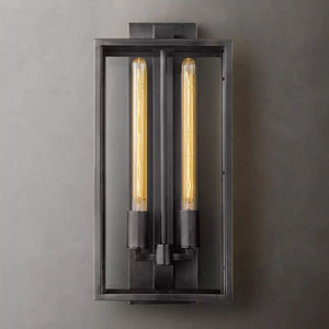 Backman Outdoor Square Lantern Bedroom Wall Sconce 21" - Zonesus