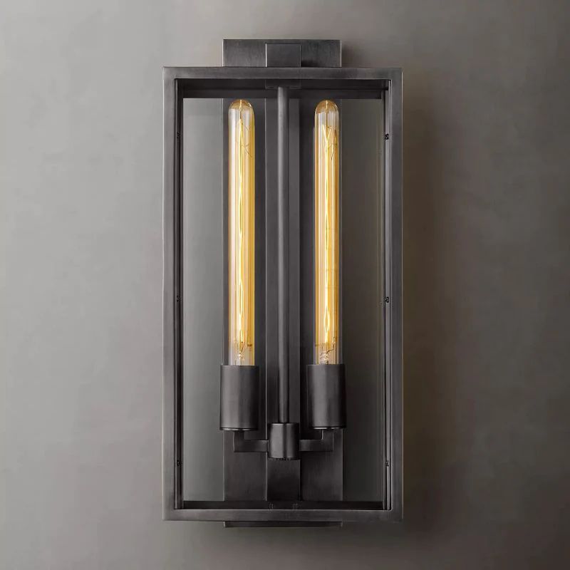 Backman Outdoor Square Lantern Bedroom Wall Sconce 21" - Zonesus