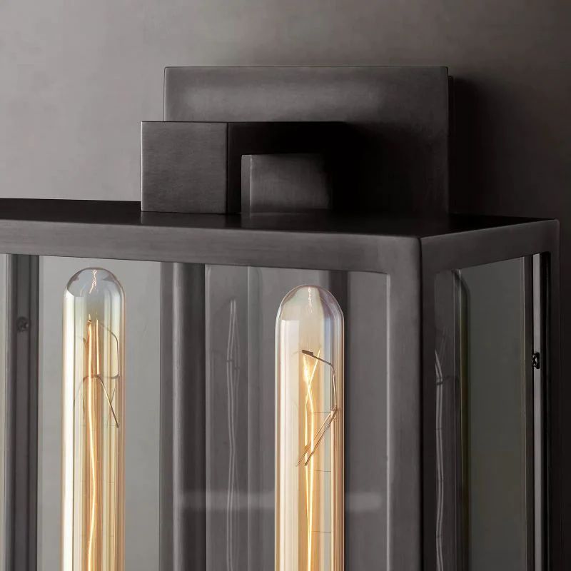 Backman Outdoor Square Lantern Bedroom Wall Sconce 21" - Zonesus