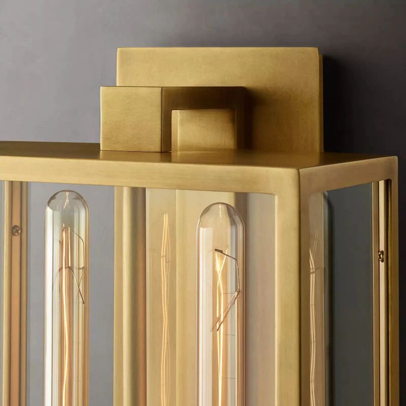 Backman Outdoor Square Lantern Bedroom Wall Sconce 28" - Zonesus