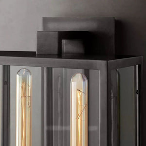 Backman Outdoor Square Lantern Bedroom Wall Sconce 28" - Zonesus