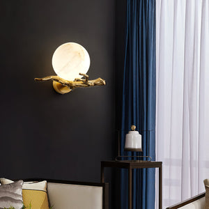Retro Twigs Alabaster Wall Lamp - Zonesus
