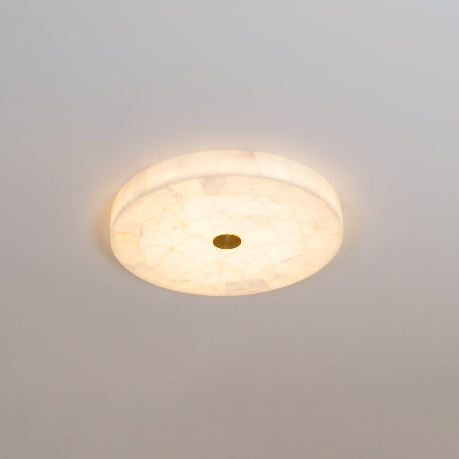 Round Mosaic Alabaster Ceiling Lamp - Zonesus