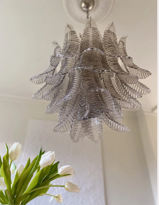 Murano Chandelier – 36 glass leaves – Smoked - Zonesus