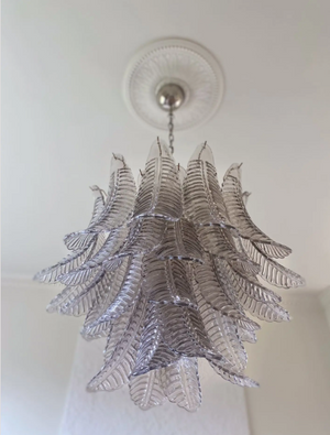 Murano Chandelier – 36 glass leaves – Smoked - Zonesus