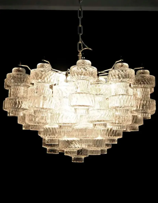 Murano Chandelier – 37 glasses- Transparent - Zonesus