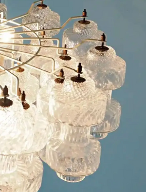 Murano Chandelier – 37 glasses- Transparent - Zonesus