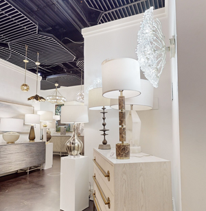 Hanasaku Flower Sixteen-Light Flush Mount in Antique Silver Leaf with Hand-Cut Crystal Accents - Zonesus