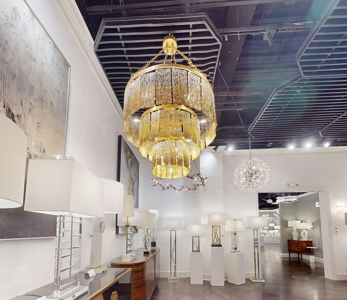 TWILIGHT SIXTEEN-LIGHT SLUMPED GLASS CHANDELIER - Zonesus