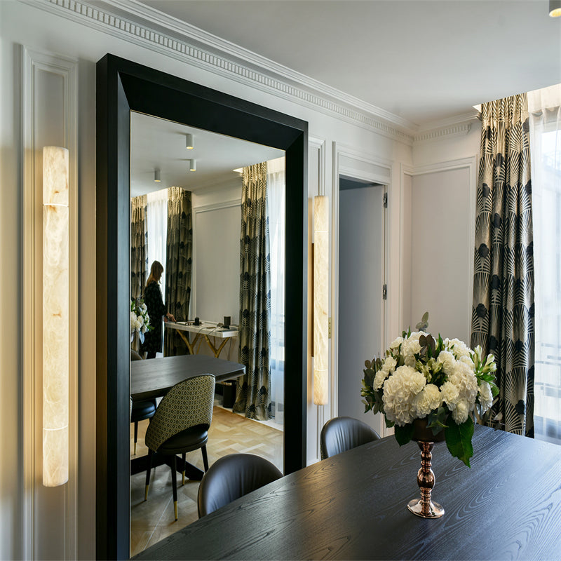 Charlene Marble Long wall sconce 46"H - Zonesus
