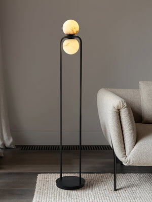 Tribeca Alabaster Floor Lamp - Zonesus
