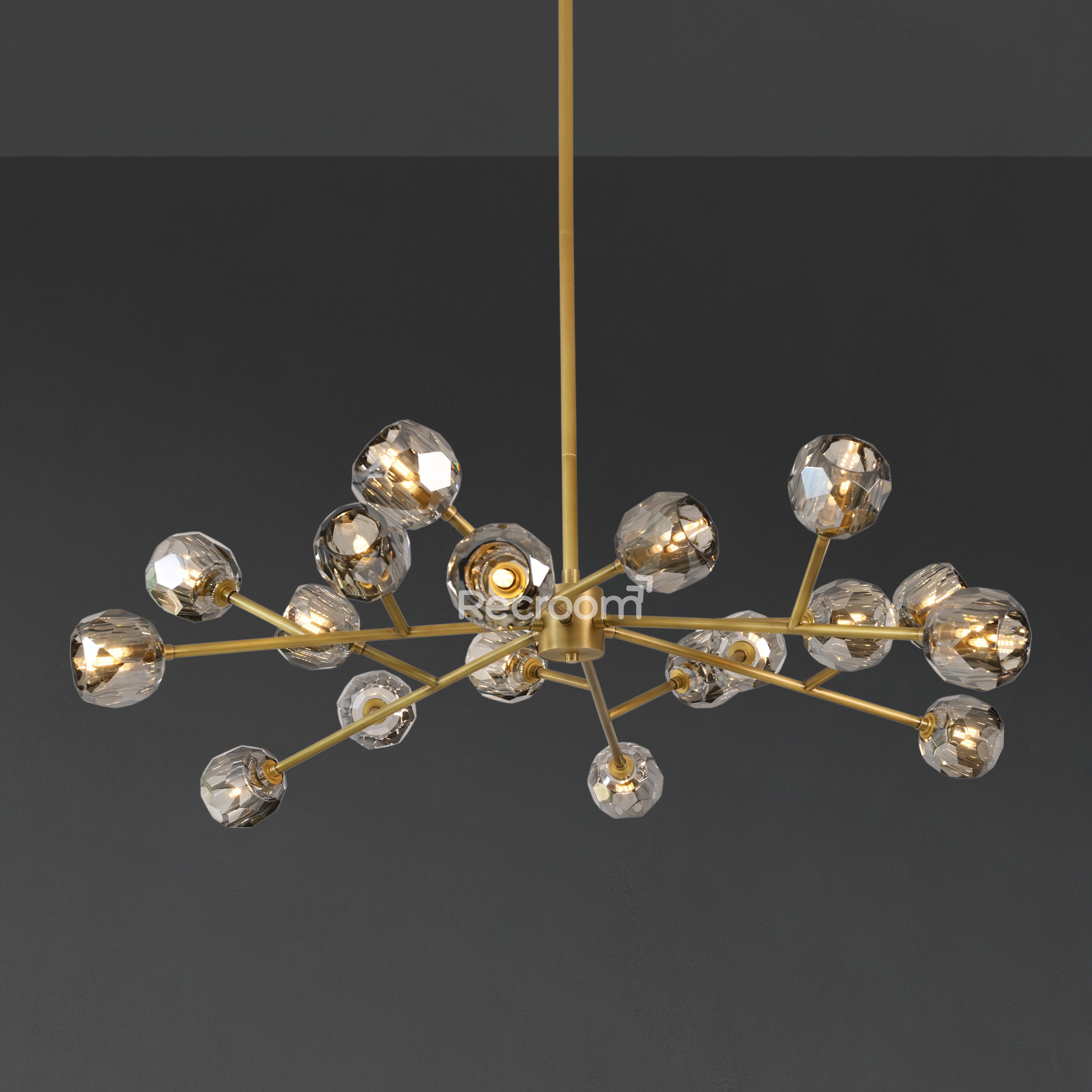 Boulew Crystal Glass Round Chandelier 48" - Zonesus