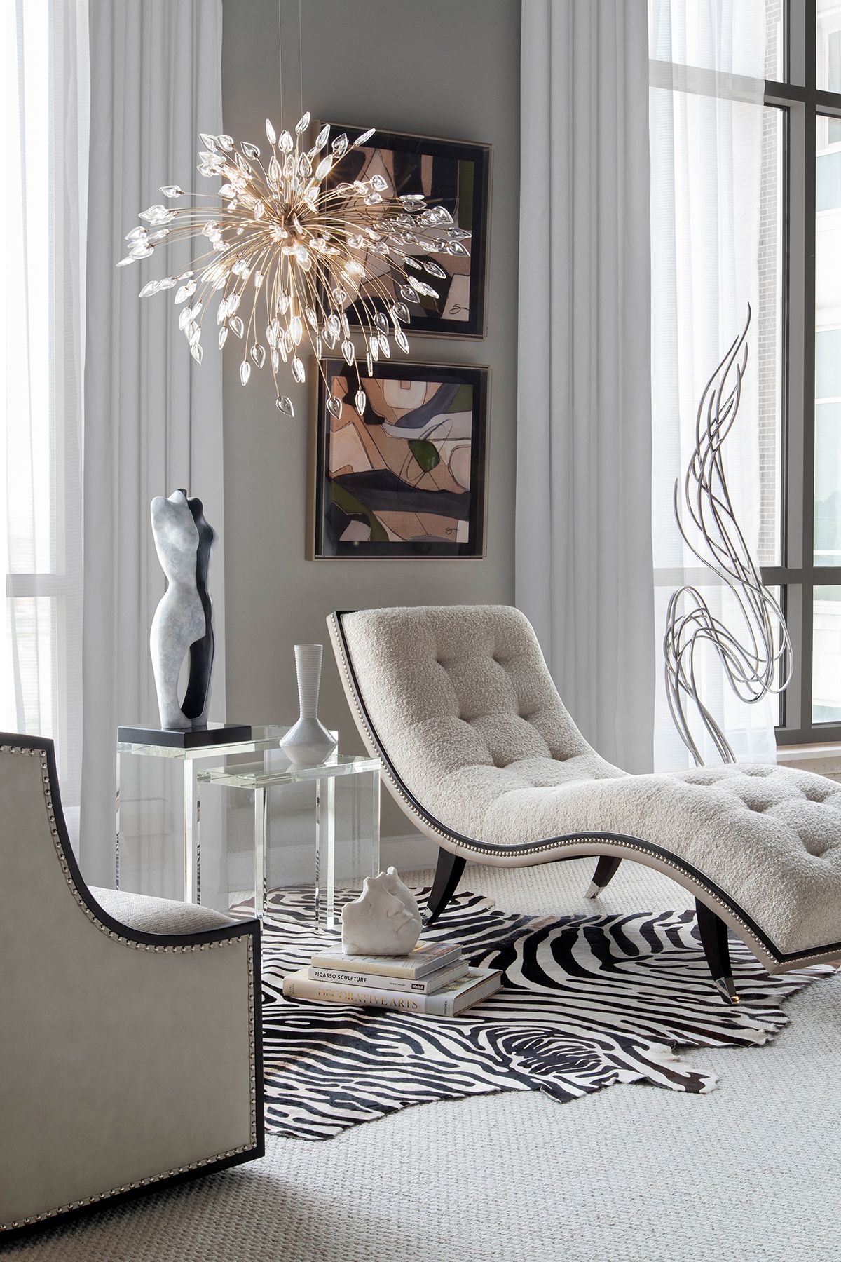 Reveille Crystal Constellation Seven-Light Pendant Chandelier - Zonesus