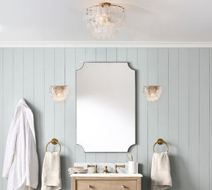 Alexandria Glass Round Tiered Flush Mount (18") - Zonesus