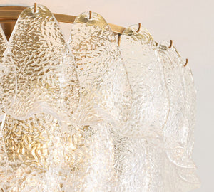 Alexandria Glass Round Tiered Flush Mount (18") - Zonesus