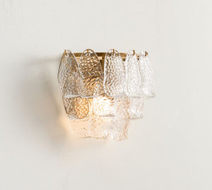 Alexandria Glass Tiered Sconce (8") - Zonesus