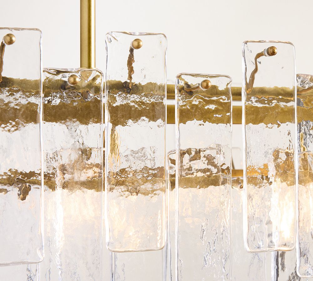 Avalon Cast Glass Linear Chandelier (48") - Zonesus