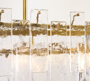 Avalon Cast Glass Linear Chandelier (48") - Zonesus