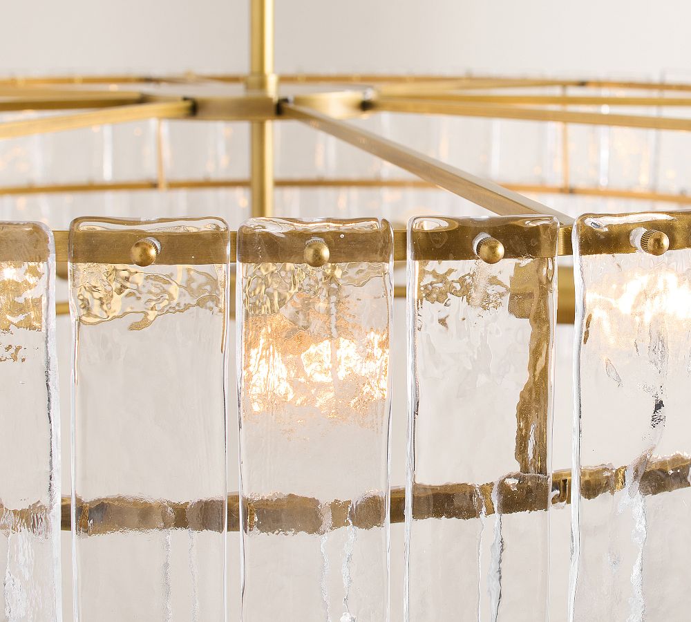 Avalon Cast Glass Round Chandelier (42") - Zonesus
