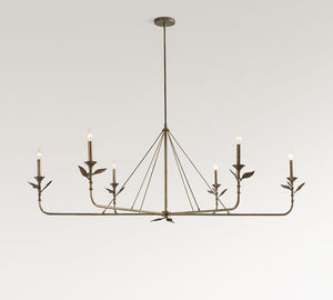 Botanical Forged Iron Chandelier (65") - Zonesus