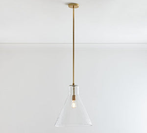 Bridget Recycled Glass Flared Pendant (13"-18") - Zonesus