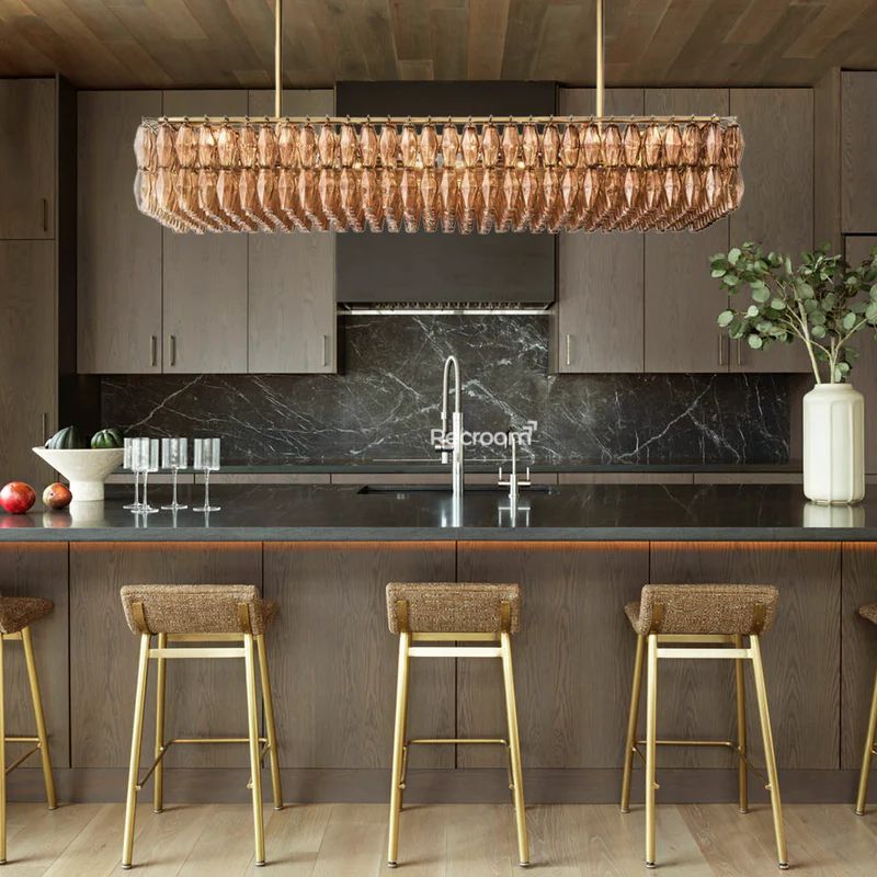 Chia Rectangular Chandelier 74" - Zonesus